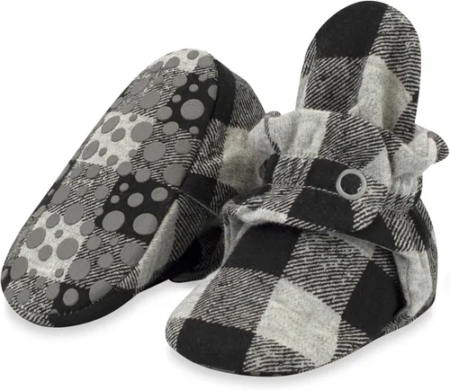 Vista 8 de Zutano - Botines de algodón orgánico para bebé, unisex, con suela antideslizante Brezo gris