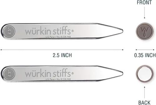 Vista 3 de Magnetic Collar Stays by Würkin Stiffs As Seen on Shark Tank Includes 1 Pair of Power Stays with Storage Case
