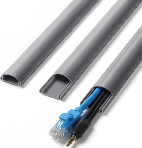 Vista 12 de ZhiYo Ocultador de cable de 39 pulgadas (3 piezas de 13 pulgadas de largo cada una), para 1-2 cables, cubiertas de cable autoadhesivas para cables