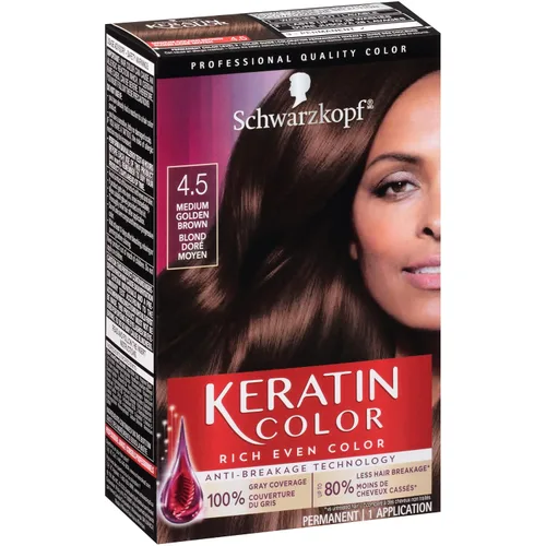Vista 7 de Schwarzkopf Keratin Color - Crema permanente para el cabello, 4.5 castaño dorado medio