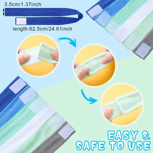 Vista 3 de Henoyso Paquete de 12 collares sensoriales masticables para niños, tela de rizo suave, juguetes de dentición motora, para niños y niñas, joyas