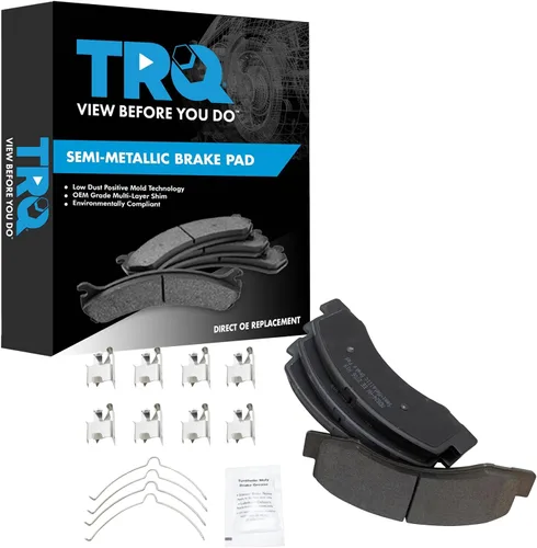 Vista 149 de TRQ Pastillas de freno delanteras semi metálicas compatibles con Ford Expedition 2018-2021 F-150 2018-2020 Lincoln Navigator 2018-2022