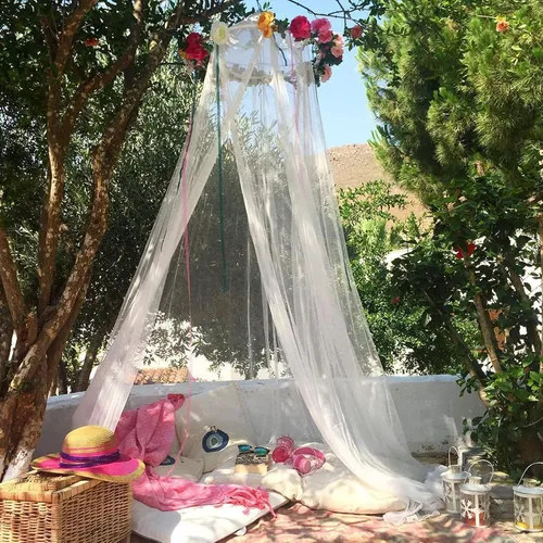 Vista 7 de Toldo de cama de princesa, el agujero más pequeño: malla 380, cortina de instalación, rápida y cómoda.