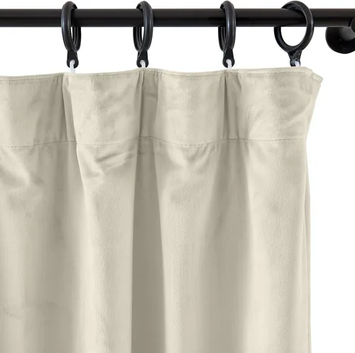 Vista 41 de cololeaf Panel de cortinas opacas de terciopelo con forro para cine en casa, cortina de ganchos planos para barra transversal o pista, 100 pulgadas