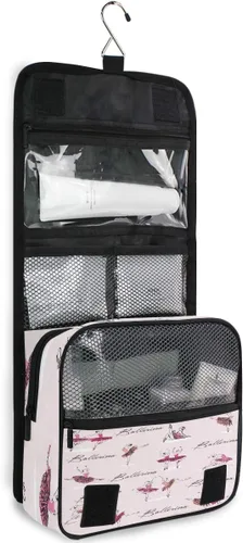 Vista 2 de AUUXVA Neceser de viaje, organizador de cosméticos, bolsa de maquillaje colgante para mujeres, hombres y niñas, Bailarina bailarina