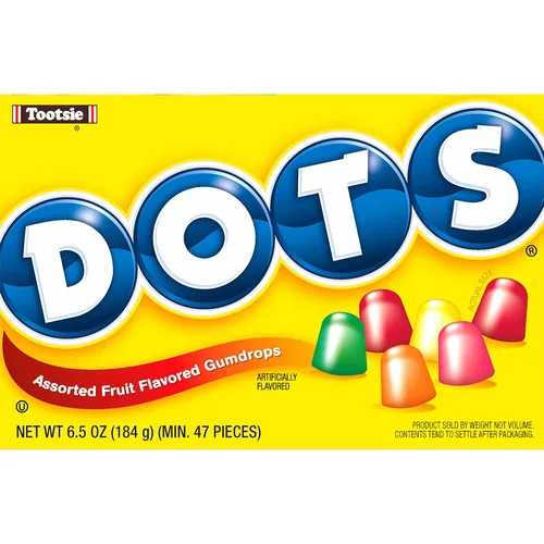 Vista 3 de DOTS - Gumdrops dulces surtidos con sabor a frutas, caja de teatro de 6.5 onzas, paquete de 4