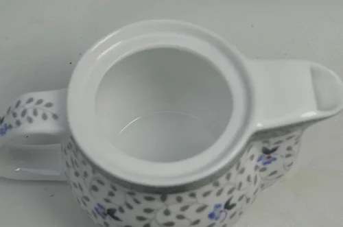 Vista 6 de Tetera de porcelana de 16.9 fl oz con infusor extraíble de acero inoxidable (flor)