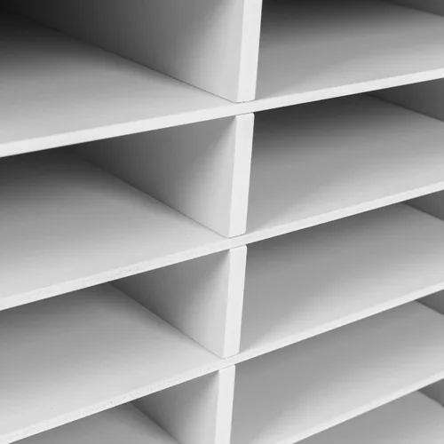 Vista 5 de Organizador de literatura de escritorio con 12 compartimentos, clasificador de archivos ajustable, centro de correo, soporte para revistas, gabinete