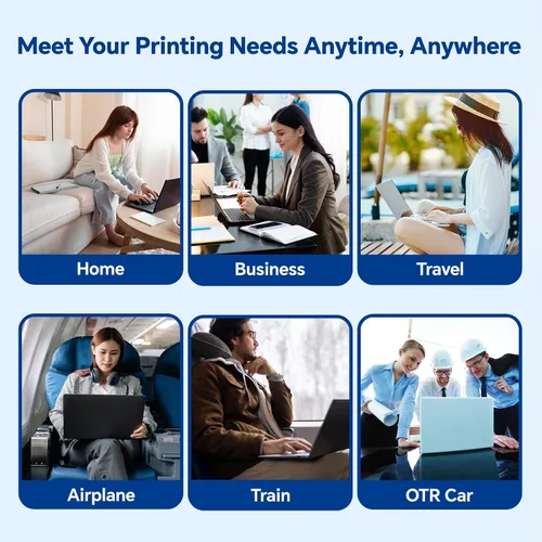 Vista 7 de HPRT MT610 Portable Thermal Inkless Printer for iPhone/Android Supports Thermal Paper, Multi-User Bluetooth, Compatible with iOS/Windows/Laptop