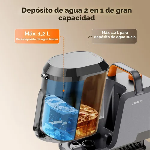 Vista 6 de Uwant Máquina limpiadora de alfombras de 18Kpa con Pet Pro Cleaner&Tools