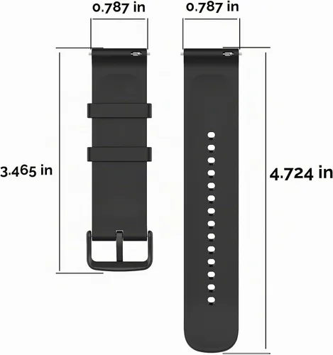 Vista 4 de Compatible con Amazfit GTS/GTS 2/GTS 2 Mini/GTS 3/GTS 4/GTS 4 Mini/GTS 2e/GTR 1.654 pulgadas, 0.787 pulgadas de ancho, correa de repuesto
