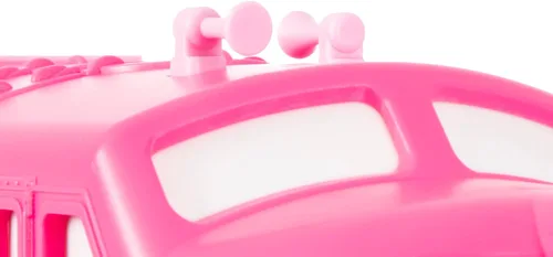 Vista 8 de Lionel Mattel Barbie - Juego de tren de juguete con control remoto, locomotora, vagones de tren y pista con sonidos auténticos de tren, luces