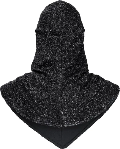 Vista 4 de Collar de cadena de imitación renacentista, coif medieval, caballero, capucha, armadura, LARP, accesorio para disfraz de Copsplay