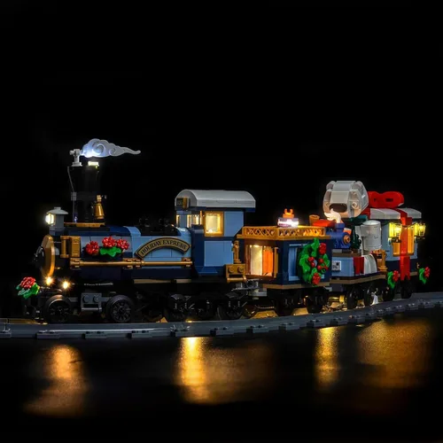Vista 6 de LocoLee Kit de luces compatible con Lego 10361 Holiday Express Train - Sin modelo solo luz, accesorios de iluminación LED compatibles con Lego 10361