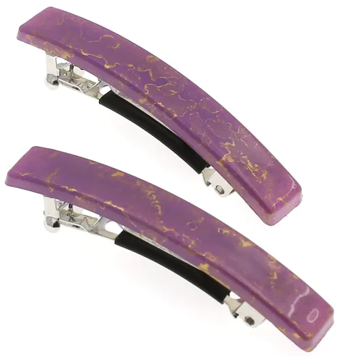 Vista 14 de Camila Paris CP3074 - Pinzas de pelo francés para niñas, juego de 2 pinzas de metal de goma beige, agarre fuerte, antideslizantes, accesorios