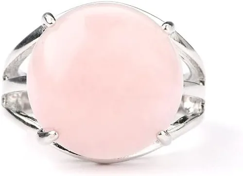Vista 6 de TripleHub Juego de 5 anillos de piedra natural, vintage, tibetano, ajustable, curativo, de cristal, para mujeres y hombres, accesorios de joyería a