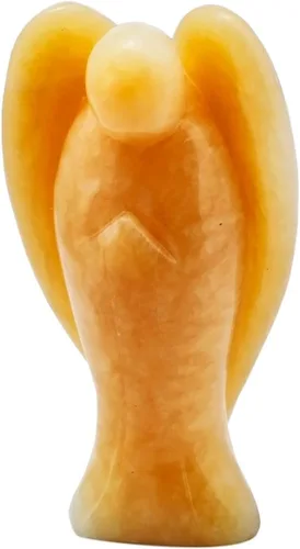 Vista 9 de SUNYIK, estatua de bolsillo de ángel guardián esculpida a mano, curación Reiki espiritual, figura esculpida., piedra ojo de tigre, Tiger's Eye