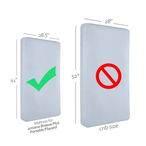 Vista 7 de Sábana impermeable para colchón de 4 mamás Playard, niños empacar y jugar, protector de funda de colchón para 4moms Breeze Plus Playard & Breeze GO