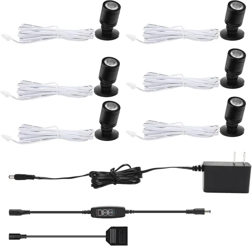Vista 9 de Taysing Foco LED para interiores, mini-foco para exhibición, pinturas, imágenes, plantas, joyas, estantes, armarios, carteles, escaparate