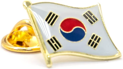Vista 3 de A-ONE -Parche de aguja de Corea del Sur+Pin de emblema de Corea del Sur, parche de emblema nacional termoadhesivo coreano insignia de la bandera