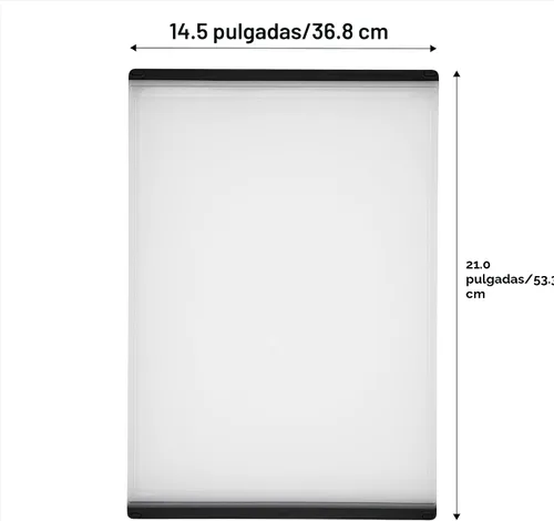 Vista 2 de OXO Good Grips - Tabla de cortar y para carvar de plástico Base antideslizante, ranuras profundas para jugos, tabla de tallar plástico, tabla