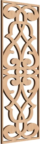 Vista 136 de 9 3/8"W x 24 3/8"H x 1/4"T Bellaire Decorativos Paneles de pared de madera calado, abedul