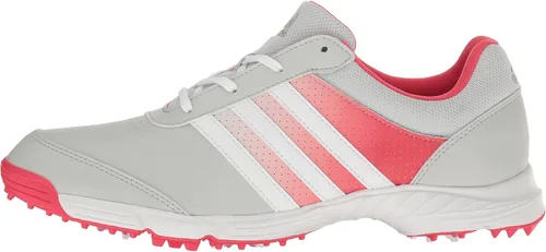 Vista 8 de adidas Zapatos de golf W Tech Response para mujer, Gris claro blanco rosa