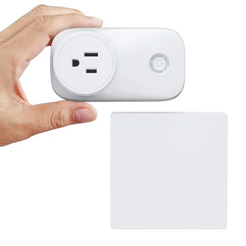 Vista 2 de Skywin Toma de corriente inalámbrica e interruptor de luz cinética sin batería, interruptor de luz inalámbrico para lámparas y electrodomésticos