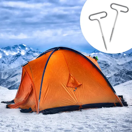 Vista 4 de Kit de herramientas de anclaje de hielo, 1 adaptador de taladro de anclaje de hielo con 4 clavijas roscadas para pesca en hielo, clavo de estaca