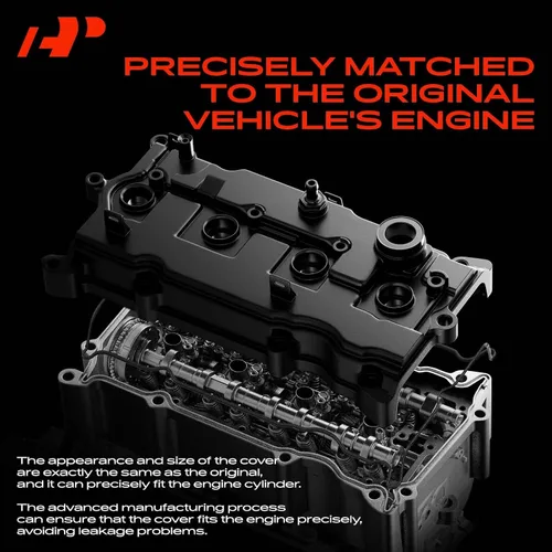 Vista 4 de Kit de cubierta de válvulas de motor A-Premium, con tapa de llenado de aceite y pernos y junta, compatible con Nissan Altima 2002-2006, Sentra