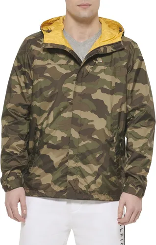 Vista 33 de Tommy Hilfiger Chaqueta impermeable con capucha, transpirable, ligera, para hombre