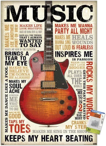 Vista 7 de Music Inspires Me - Póster de pared con pasadores