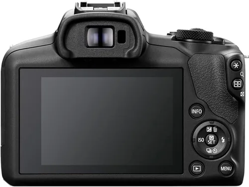 Vista 3 de Canon Cámara sin espejo EOS R100 con kit de video de lente de 0.709-1.772 in + filtros + estuche + tarjeta de memoria de 128 GB + agarre de cámara
