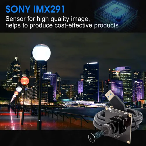 Vista 6 de Módulo de cámara USB de 2MP 1080p Webcam USB 3.0 Cámara web con sensor Sony IMX291 Cámara industrial compatible OTG, 0.01LUX baja iluminación