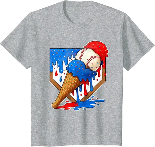 Vista 6 de Camiseta de béisbol desgastada para niños y jóvenes