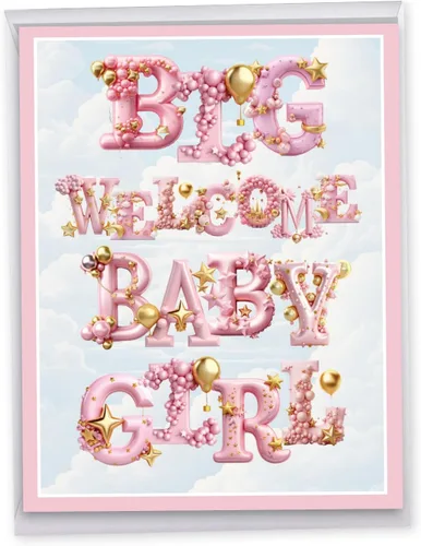 Vista 13 de NobleWorks - Tarjeta de felicitación para recién nacido con sobre (grande 8.5 x 11 pulgadas) - Baby On The Way J6355BBG