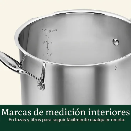 Vista 4 de Cuisinart 766S-22 - Olla para pasta de acero inoxidable de 6 cuartos de galón con tapa coladora Colección de utensilios de cocina clásicos de Chef