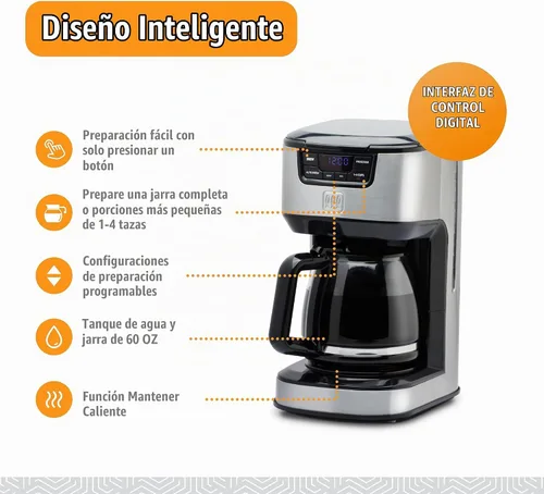 Vista 3 de Toastmaster - Cafetera digital de goteo de 12 tazas