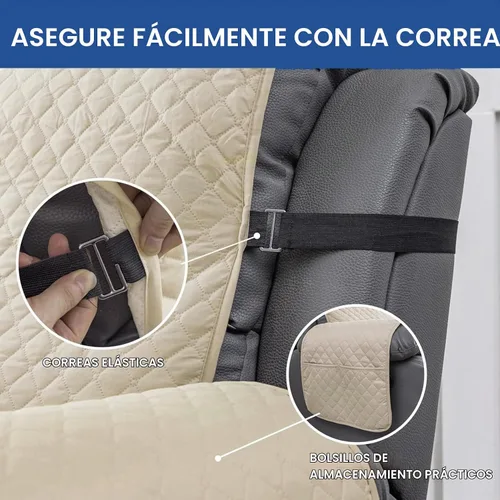 Vista 3 de XINEAGE Funda para Sillón Reclinable Resistente al Agua, Fundas Antideslizantes para Silla Reclinable con Bolsillos, Fundas Acolchadas Gruesas