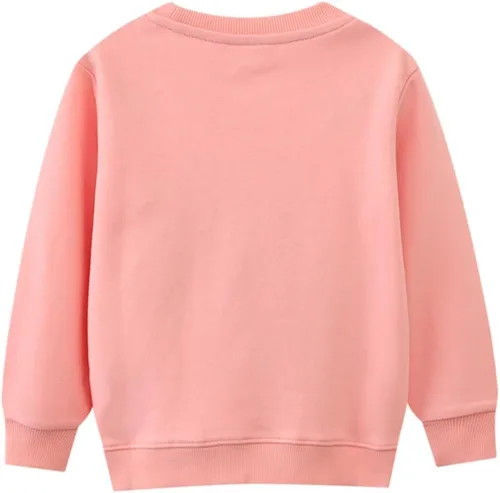 Vista 18 de Sudaderas para niñas pequeñas, cuello redondo, sin botones, de manga larga, para invierno, casual, ropa 2T-7T, Dinosaurio
