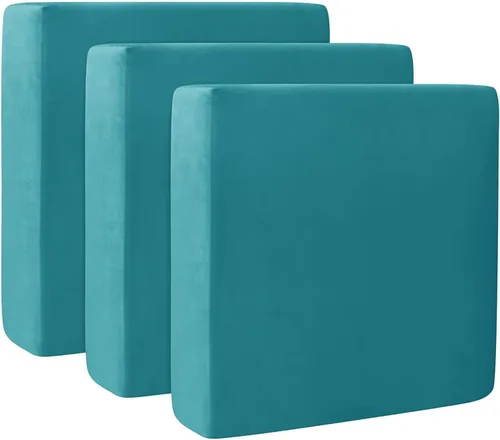 Vista 46 de Fundas de cojín de terciopelo para sofá, funda elástica para cojín de sofá suave, protector de muebles extraíble y lavable para sala de estar, Negro