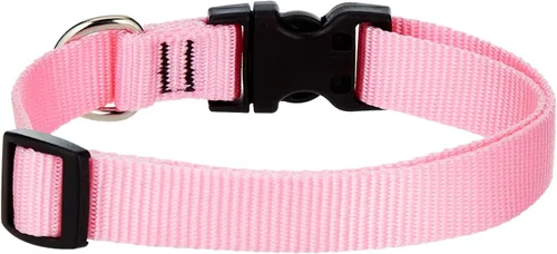 Vista 2 de Collar para perros, ajustable para perros pequeños a grandes. 3/4 de pulgada. De LupinePet, Rosado