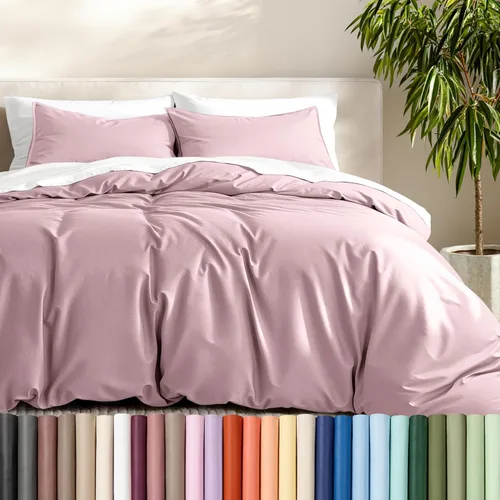 Vista 25 de Bare Home - Funda de edredón de ropa de cama extra larga - Colección premium de 1800 hilos súper suave - Funda de edredón ligera y fresca - Ropa