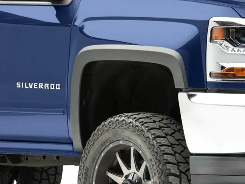 Vista 10 de Duratek Guardabarros estilo OEM Mejora de protección de arco de rueda de polipropileno duradero Acabado negro mate Compatible con Silverado