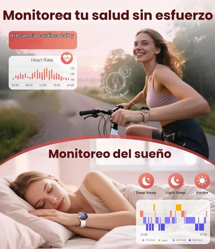 Vista 7 de LIGE Reloj inteligente para mujer, pantalla AMOLED de 1.43 pulgadas con respuesta/llamada para iPhone/Android/Samsung, rastreador de actividad