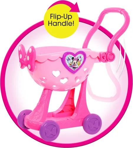 Vista 3 de Carrito de compras del salón de belleza de los ayudantes felices de Minnie, juguetes para niños oficialmente licenciados de 3 años en adelante