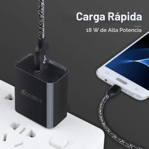 Vista 6 de Carga rápida adaptativa rápida 3.0 cargador de pared Bloque de carga rápida