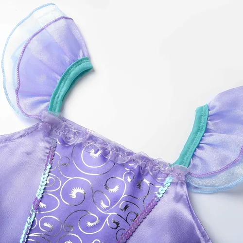Vista 3 de Disfraz de sirena de princesa con accesorios para niñas
