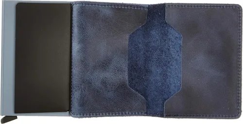 Vista 4 de Secrid - Cartera delgada de piel auténtica vintage RFID para tarjetas de hasta 12 tarjetas (chocolate) (chocolate)