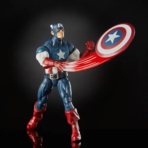 Vista 4 de Marvel Comics 80th Anniversary Legends Series - Figura de acción coleccionable de Capitán América, a escala de 6 pulgadas